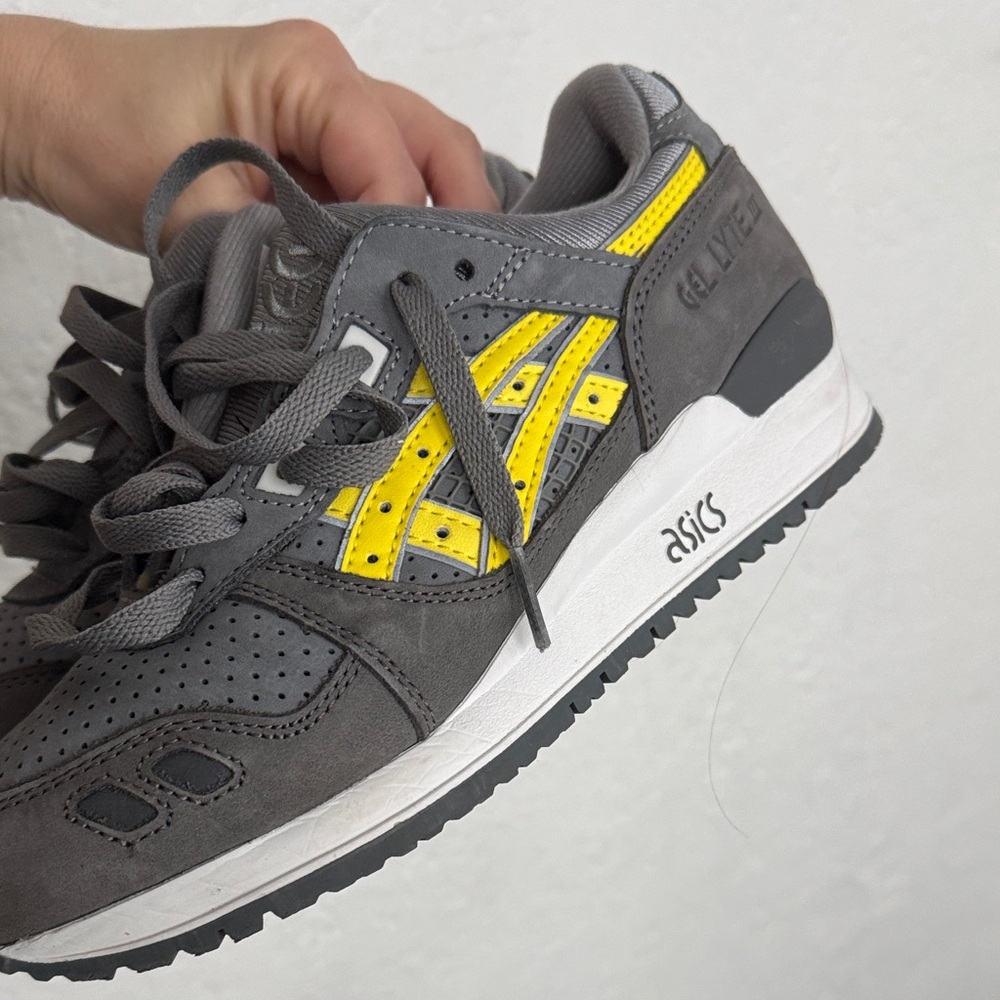 Asics Gel Lyte III Charcoal and Lemon Sneakers